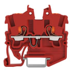 WAGO - 2-Leiter-Mini-Durchgangsklemme,mit Drücker,1 mm²,rot