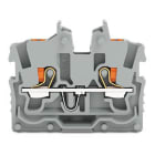 WAGO - 2-Leiter-Mini-Durchgangsklemme,mit Drücker,1 mm²,grau