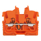 WAGO - 2-Leiter-Mini-Durchgangsklemme,mit Drücker,1 mm²,orange