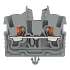 WAGO - 2-Leiter-Mini-Durchgangsklemme,mit Drücker,1 mm²,grau