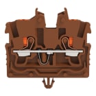 WAGO - 2-Leiter-Mini-Durchgangsklemme,mit Drücker,1 mm²,braun