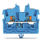 WAGO - 2-Leiter-Mini-Durchgangsklemme,mit Drücker,1 mm²,blau