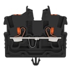 WAGO - 2-Leiter-Mini-Durchgangsklemme,mit Drücker,1 mm²,schwarz