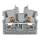 WAGO - 2-Leiter-Mini-Durchgangsklemme,mit Drücker,1 mm²,grau