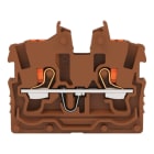 WAGO - 2-Leiter-Mini-Durchgangsklemme,mit Drücker,1 mm²,braun