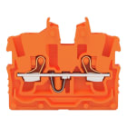 WAGO - 2-Leiter-Mini-Durchgangsklemme,mit Drücker,1 mm²,orange