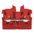 WAGO - 2-Leiter-Mini-Durchgangsklemme,mit Drücker,1 mm²,rot