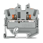 WAGO - 2-Leiter-Mini-Durchgangsklemme,mit Drücker,2,5 mm²,grau