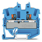 WAGO - 2-Leiter-Mini-Durchgangsklemme,mit Drücker,2,5 mm²,blau