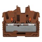 WAGO - 2-Leiter-Mini-Durchgangsklemme,mit Drücker,2,5 mm²,braun