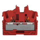 WAGO - 2-Leiter-Mini-Durchgangsklemme,mit Drücker,2,5 mm²,rot