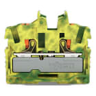WAGO - 2-Leiter-Mini-Durchgangsklemme,mit Drücker,2,5 mm²,grün-gelb