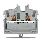 WAGO - 2-Leiter-Mini-Durchgangsklemme,mit Drücker,2,5 mm²,grau