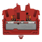 WAGO - 2-Leiter-Mini-Durchgangsklemme,mit Drücker,2,5 mm²,rot