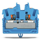 WAGO - 2-Leiter-Mini-Durchgangsklemme,mit Drücker,2,5 mm²,blau