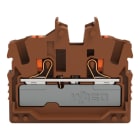 WAGO - 2-Leiter-Mini-Durchgangsklemme,mit Drücker,2,5 mm²,braun