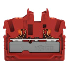 WAGO - 2-Leiter-Mini-Durchgangsklemme,mit Drücker,2,5 mm²,rot