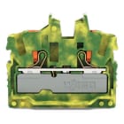 WAGO - 2-Leiter-Mini-Durchgangsklemme,mit Drücker,2,5 mm²,grün-gelb