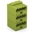 WAGO - 4-Leiter-Federleiste,PUSH WIRE®,Ø 0,8 mm,hellgrün