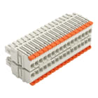 WAGO - 1-Leiter-Federleiste- 2-reihig,Hebel,Push-in CAGE CLAMP®,lichtgrau