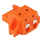 WAGO - 1-Leiter-Federleiste, Drücker, Push-in CAGE CLAMP®, orange