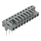 WAGO - Federleiste für Reihenklemmen, Stifte 0,6x1mm, abgewinkelt, grau
