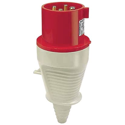 WALTHER - CEE-Stecker 4P 32A 6h gerade 400V IP44