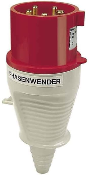 WALTHER - CEE-Stecker/Phasenwender 5P 32A 6h gerade 400V IP44