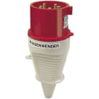WALTHER - CEE-Stecker/Phasenwender 5P 32A 6h gerade 400V IP44