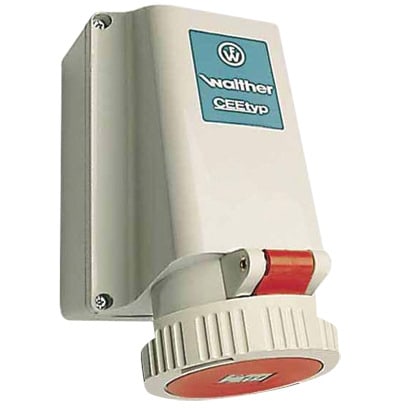 WALTHER - Wandsteckdose 63A 5P 400V 6H I