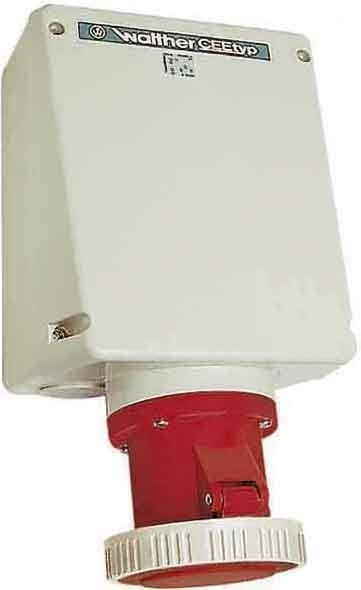 WALTHER - Wandsteckdose 125A 5P 230V 9H