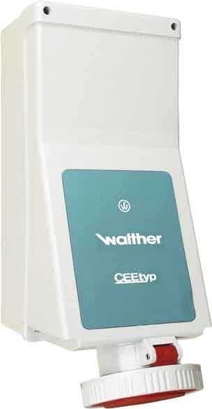 WALTHER - Wandsteckdose 125A 5P 400V 6H