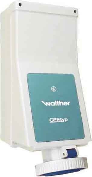 WALTHER - Wandsteckdose 125A 3P 110V 4H