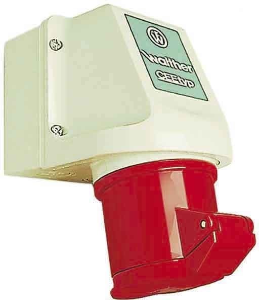 WALTHER - Wandsteckdose 32A 4P 500V 7H I