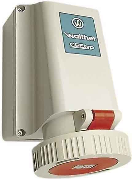 WALTHER - Wandsteckdose 63A 3P 230V 6H I