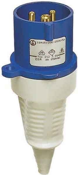 WALTHER - CEE-Stecker 3P 16A 4h gerade 110V IP44