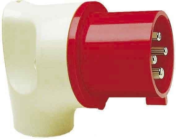 WALTHER - CEE-Winkelstecker 4P 16A 10h 50-500V(100-300Hz) IP44 Mondo