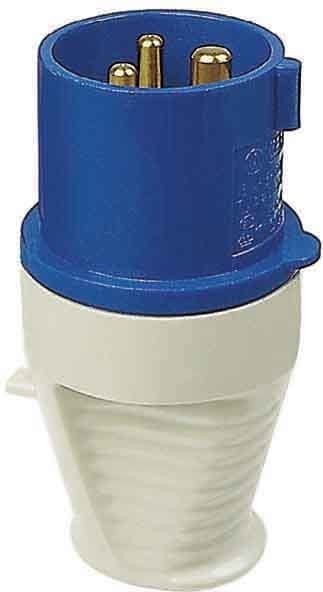 WALTHER - CEE-Stecker 3P 16A 6h gerade 230V IP44