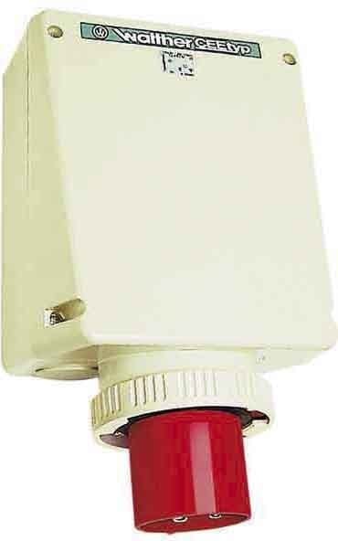 WALTHER - Wandgeraetestecker 125A 4P 400V