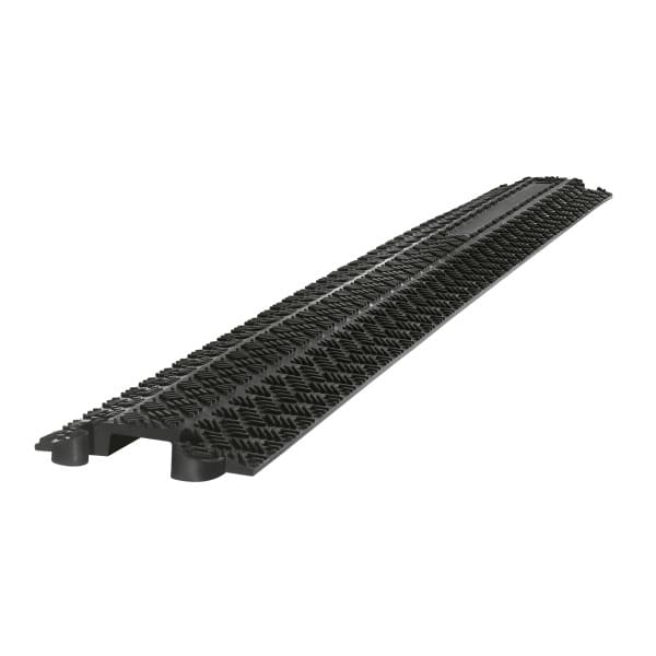 WALTHER - Kabelbrücke 1K gerade Vollgummi, schwarz LxBxH: 1000 x 130 x 20 mm Belastbarkeit bis 200kg