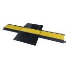 WALTHER - Kabelbrücke 5K Vollgummi, schwarz/gelb LxBxH: 800 x 1150 x 45 mm Behindertengerecht