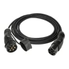 WALTHER - Ladeleitung Mode 3 Stecker T2 - Kupplung T2 11kW 16A 3-ph. 400V IP44 5m schwarz