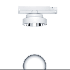 ZUMTOBEL - Flache LED Stromschienen-Anbauleuchte PANOS T R150 1k-940 SWI 3XI AL WH