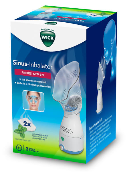 WICK - Dampfinhalator 40ml inkl. 2 Vapo Pads weiß-blau