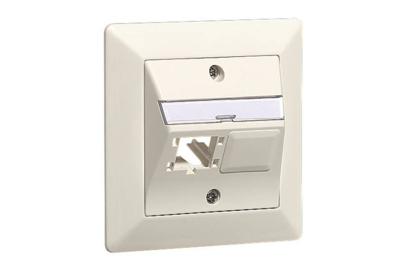 R&M - UP Global-Anschlussdose 88x88mm 2x1 Port RAL9010 rws