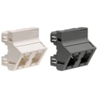 R&M - Montageplatte 45x45mm 2x1 Port RAL9010 rws