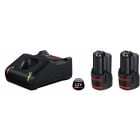 BOSCH WERKZEUG - Starter Set: GAL 12V-40 + 2xGBA 12V 2Ah im Karton