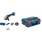 BOSCH WERKZEUG - Akku-Winkelschleifer 18V D=125cm M14 o.Akku/Ladeg. L-Boxx