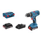 BOSCH WERKZEUG - Akku-Bohrschrauber 18V 21/55Nm 2x2AhAkkus Ladeg. L-Boxx