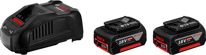 BOSCH WERKZEUG - Starter-Set GBA 18V 2x5Ah Akkus + Schnellladegerät im Karton
